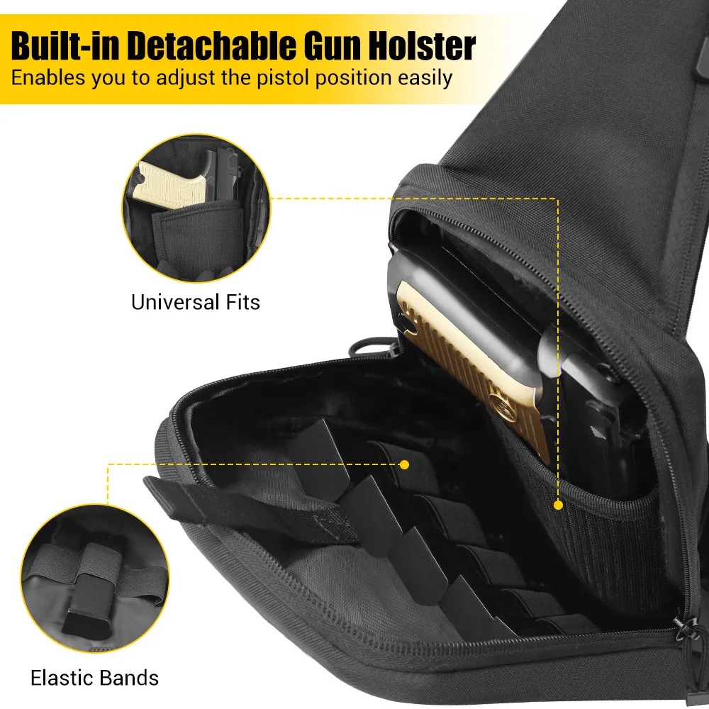 Concealed Carry Chest Gun Bag  - огляд і ціна Edc Carry Bag For Pistol