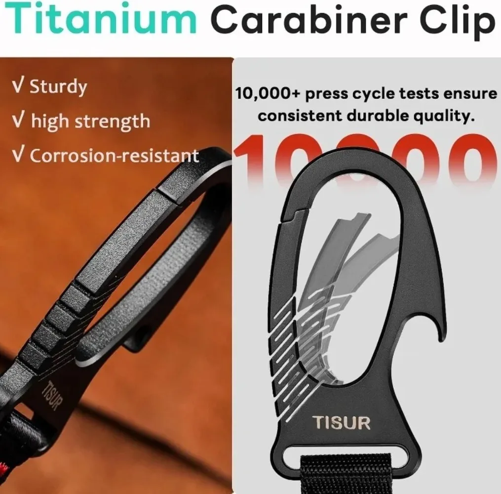 Titanium Carabiner Keychain Cl - огляд і ціна Edc Carry Clip