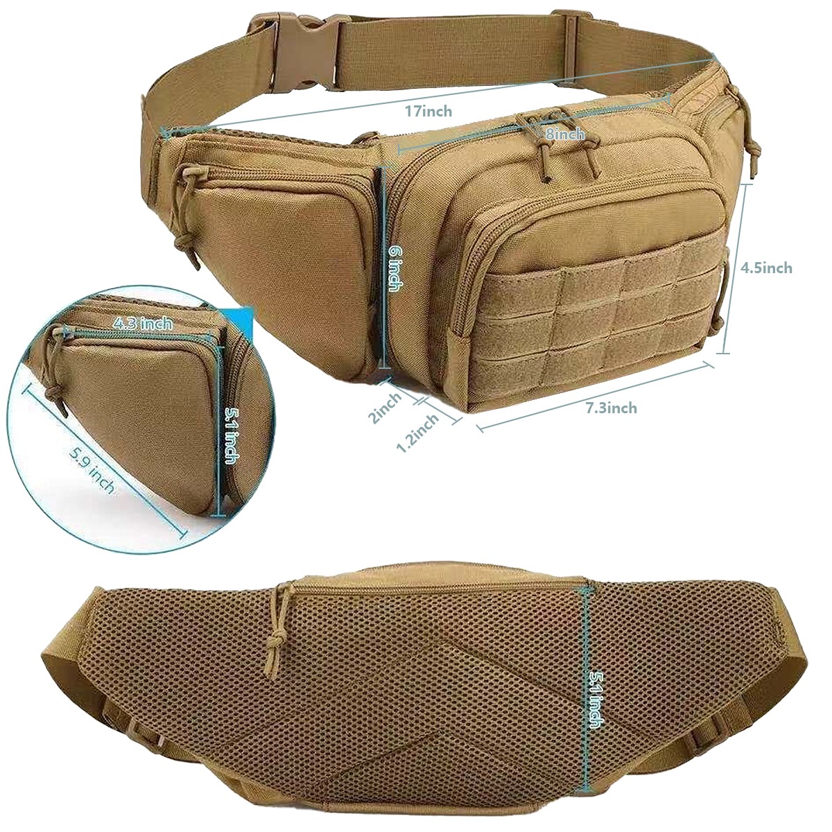 MOLLE Tactical Concealed Carry - огляд і ціна Edc Concealed Carry Fanny Pack