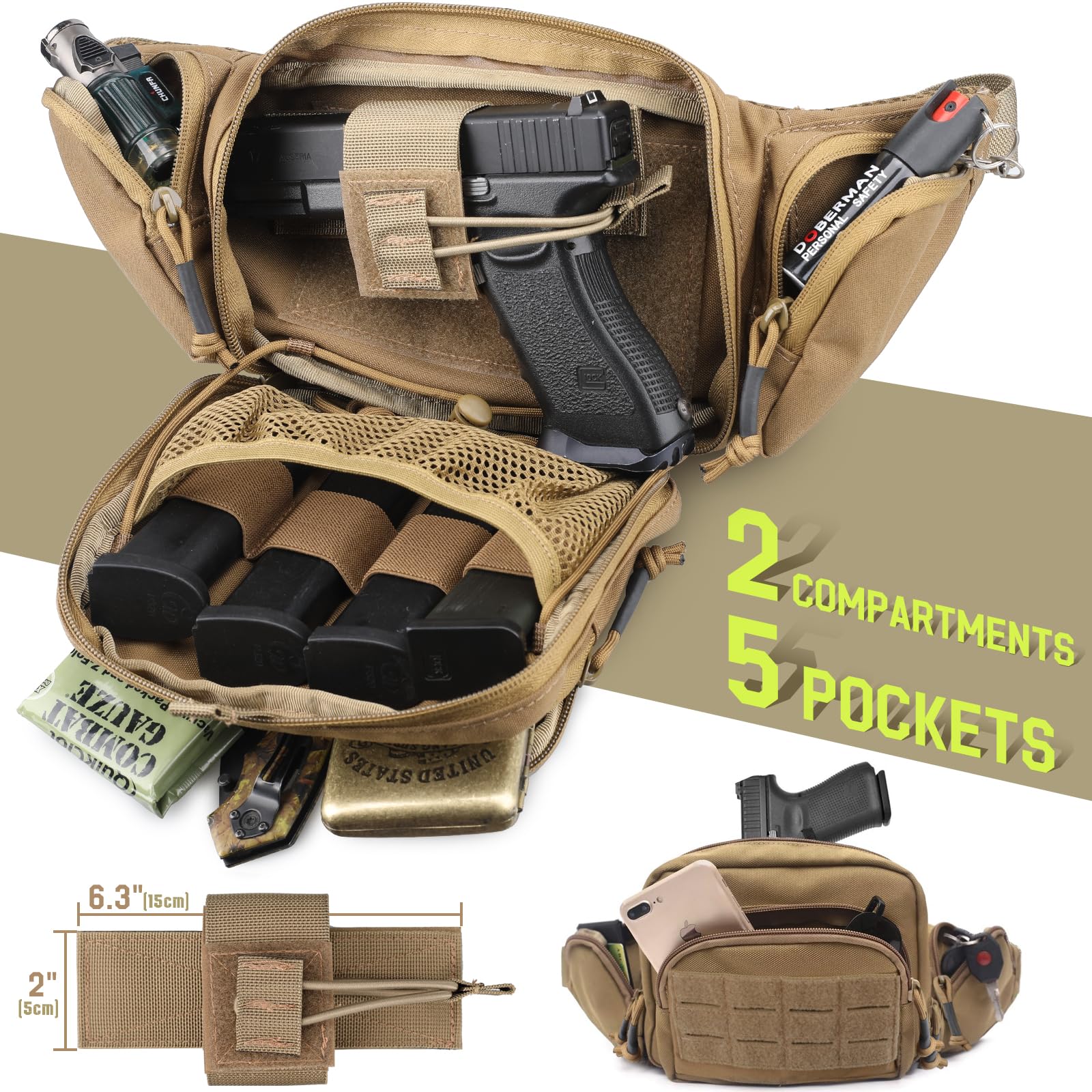 Tactical Concealed Carry Fanny - огляд і ціна Edc Concealed Carry Fanny Pack